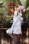 James Tissot The Bunch of Lilacs (nn01) oil painting on canvas
